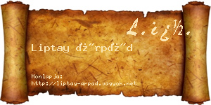 Liptay Árpád névjegykártya